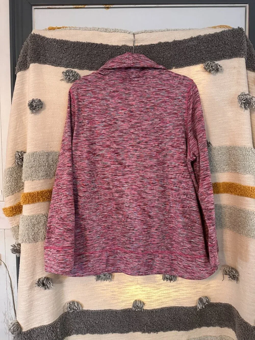 Talbots Woman Marled Pink Space Dye Cowl Neck Pullover Top - Plus Size 2X